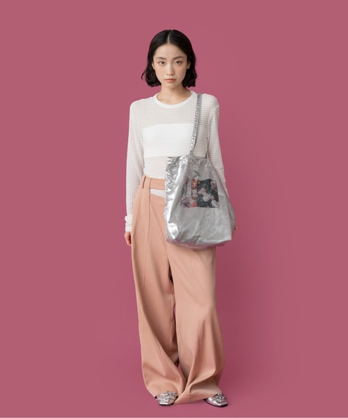 Casselini(キャセリーニ)の「Casselini(キャセリーニ)メタリックフォトトート(トートバッグ・レディース・ミント/ピンク/シルバー/ブラック・FREE)」の15枚目の写真