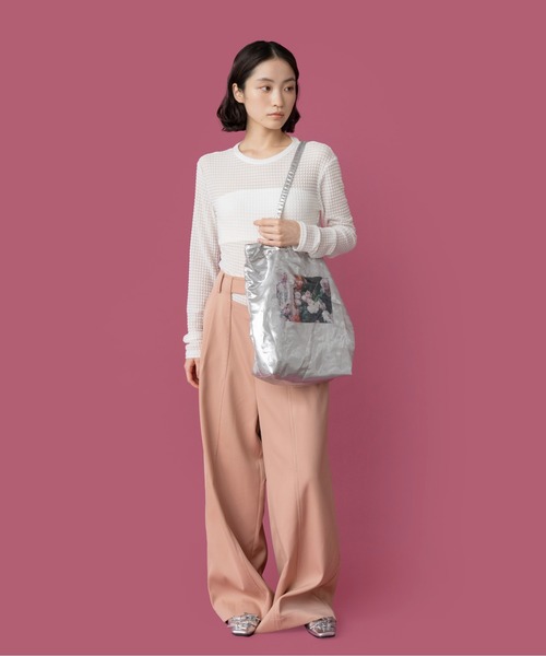 Casselini(キャセリーニ)の「Casselini(キャセリーニ)メタリックフォトトート(トートバッグ・レディース・ミント/ピンク/シルバー/ブラック・FREE)」の16枚目の写真