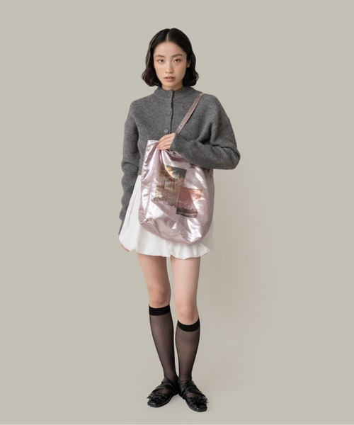 Casselini(キャセリーニ)の「Casselini(キャセリーニ)メタリックフォトトート(トートバッグ・レディース・ミント/ピンク/シルバー/ブラック・FREE)」の20枚目の写真