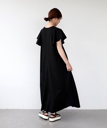 Jines（ジネス）の「コットンシルケット天竺サイド切替ワンピース（ワンピース）」