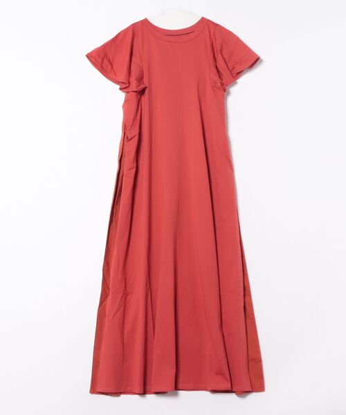 Jines（ジネス）の「コットンシルケット天竺サイド切替ワンピース（ワンピース・レディース・レッド/チャコールグレー/ブラック・38）」の13枚目の写真