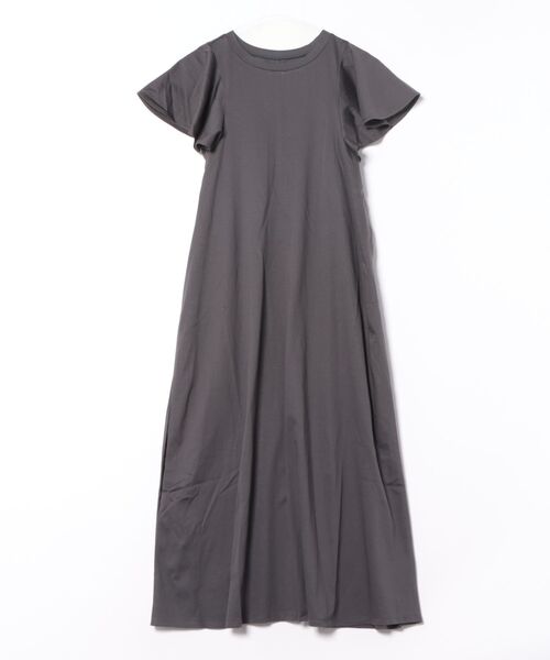 Jines（ジネス）の「コットンシルケット天竺サイド切替ワンピース（ワンピース・レディース・レッド/チャコールグレー/ブラック・38）」の12枚目の写真