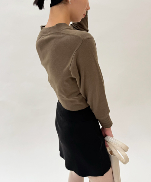 EDIT. FOR LULU（エディットフォールル）の「petiteLULU フライスショートカーディガン（カーディガン/ボレロ・レディース・ホワイト/カーキ・FREE）」の20枚目の写真