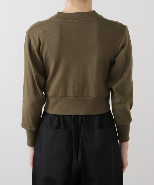 EDIT. FOR LULU（エディットフォールル）の「petiteLULU フライスショートカーディガン（カーディガン/ボレロ・レディース・ホワイト/カーキ・FREE）」の9枚目の写真