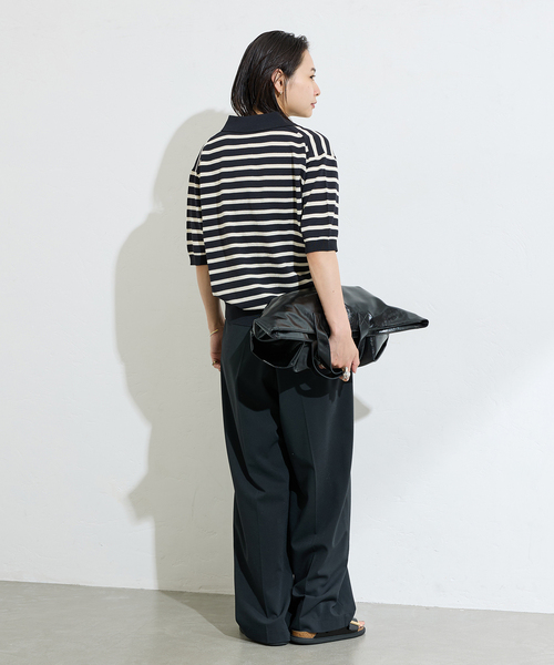JOURNAL STANDARD（ジャーナルスタンダード）の「【&FUNCTION】 【接触冷感・UVカット】ポロシャツ（ニット/セーター・レディース・ブラック/ネイビー・FREE）」の20枚目の写真