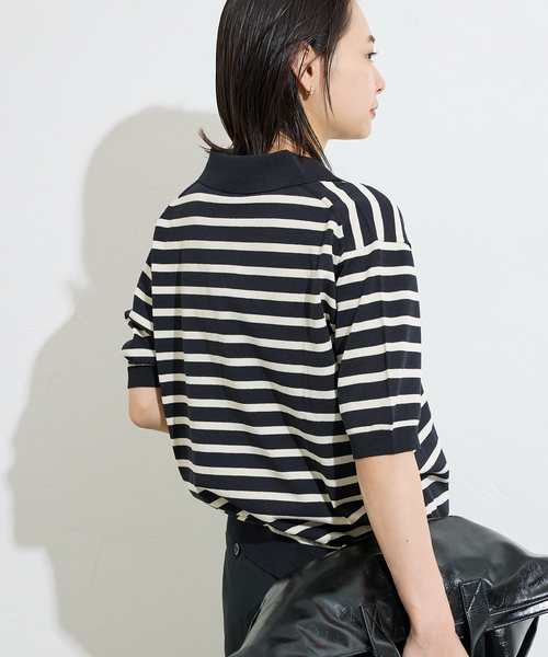 JOURNAL STANDARD（ジャーナルスタンダード）の「【&FUNCTION】 【接触冷感・UVカット】ポロシャツ（ニット/セーター・レディース・ブラック/ネイビー・FREE）」の21枚目の写真