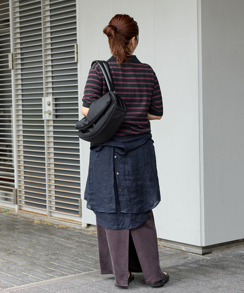 JOURNAL STANDARD（ジャーナルスタンダード）の「【&FUNCTION】 【接触冷感・UVカット】ポロシャツ（ニット/セーター・レディース・ブラック/ネイビー・FREE）」の3枚目の写真