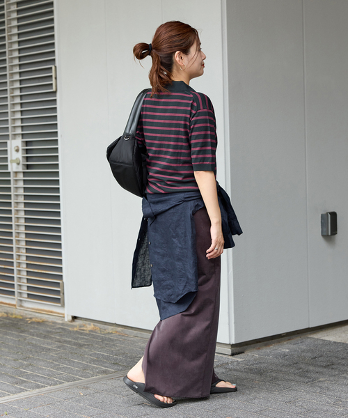 JOURNAL STANDARD（ジャーナルスタンダード）の「【&FUNCTION】 【接触冷感・UVカット】ポロシャツ（ニット/セーター・レディース・ブラック/ネイビー・FREE）」の4枚目の写真