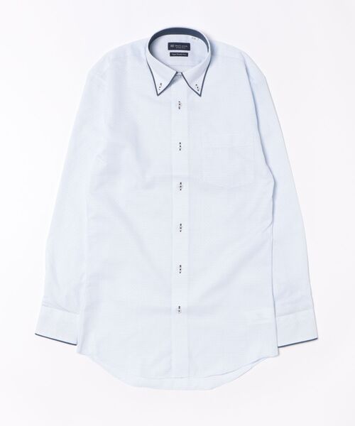 TOKYO SHIRTS(トウキョウシャツ)の「【超形態安定】 形態安定ノンアイロン ボタンダウン 長袖ビジネスワイシャツ(ビジネスシャツ・メンズ・ブルー・首回り43cm-裄丈86cm/首回り43cm-裄丈82cm/首回り42cm-裄丈86cm/首回り42cm-裄丈82cm/首回り41cm-裄丈86cm/首回り41cm-裄丈82cm/首回り39cm-裄丈84cm/首回り39cm-裄丈80cm/首回り37cm-裄丈84cm/首回り37cm-裄丈80cm)」の6枚目の写真