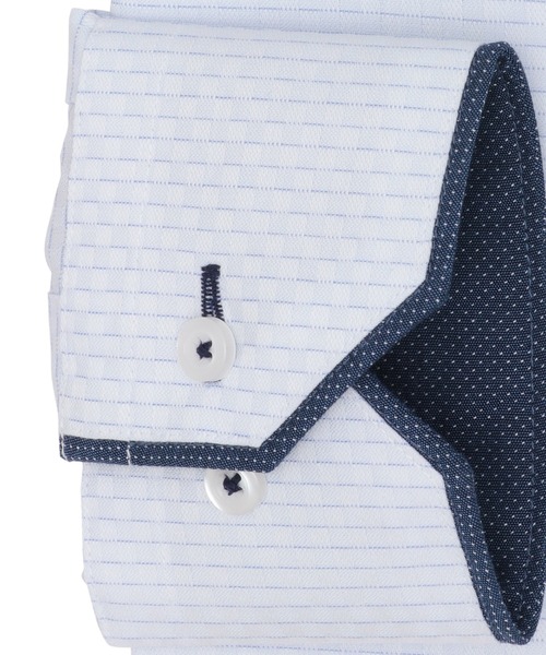 TOKYO SHIRTS(トウキョウシャツ)の「【超形態安定】 形態安定ノンアイロン ボタンダウン 長袖ビジネスワイシャツ(ビジネスシャツ・メンズ・ブルー・首回り43cm-裄丈86cm/首回り43cm-裄丈82cm/首回り42cm-裄丈86cm/首回り42cm-裄丈82cm/首回り41cm-裄丈86cm/首回り41cm-裄丈82cm/首回り39cm-裄丈84cm/首回り39cm-裄丈80cm/首回り37cm-裄丈84cm/首回り37cm-裄丈80cm)」の3枚目の写真