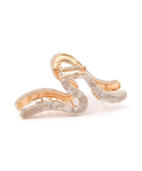 GLOBAL WORK(グローバルワーク)の「ニュアンスうねりバンス/570910(バレッタ/ヘアクリップ・レディース・グレー/ベージュ・FREE)」の1枚目の写真