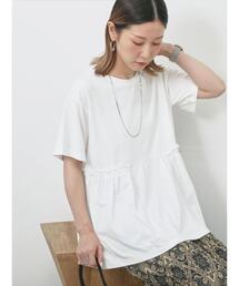 Samansa Mos2 blue | フリルチュニック(Tシャツ/カットソー)