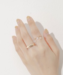 SMELLY | ビジューチェーン2セットリング(リング)