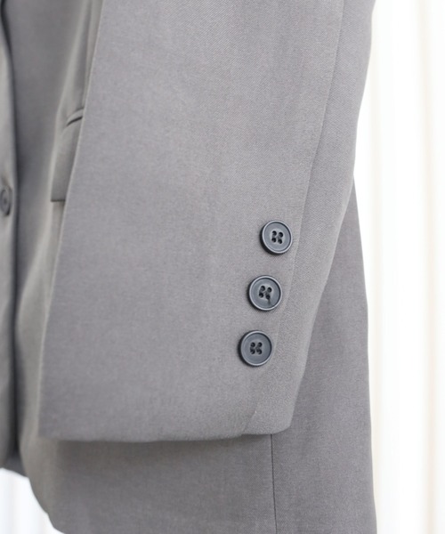 YENNA（イェンナ）の「バックシャンテーラードジャケット（テーラードジャケット・レディース・チャコールグレー/ブラック・FREE）」の19枚目の写真
