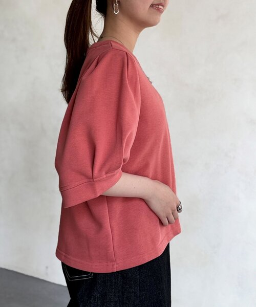 Chez toi（シェトワ）の「パフ5分袖スウェット（Tシャツ/カットソー・レディース・ピンク/グレー/ブラック・FREE）」の12枚目の写真