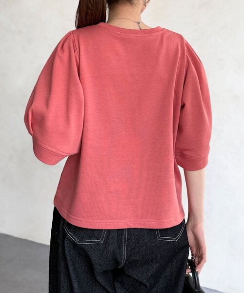 Chez toi（シェトワ）の「パフ5分袖スウェット（Tシャツ/カットソー・レディース・ピンク/グレー/ブラック・FREE）」の13枚目の写真