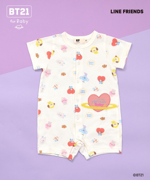 【BT21】アップリケ 総柄ショートオール