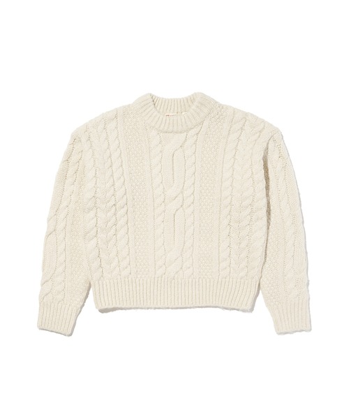 Levi's(リーバイス)の「Levi's/リーバイス INES ケーブルニットセーター(ニット/セーター・レディース・ホワイト・XS/S/M)」の2枚目の写真