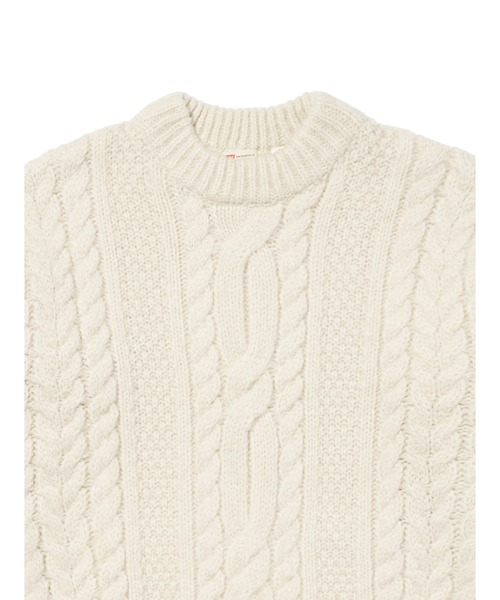 Levi's(リーバイス)の「Levi's/リーバイス INES ケーブルニットセーター(ニット/セーター・レディース・ホワイト・XS/S/M)」の4枚目の写真