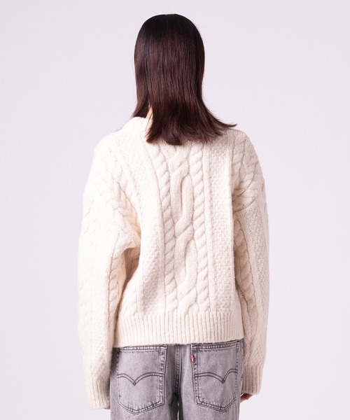 Levi's(リーバイス)の「Levi's/リーバイス INES ケーブルニットセーター(ニット/セーター・レディース・ホワイト・XS/S/M)」の12枚目の写真