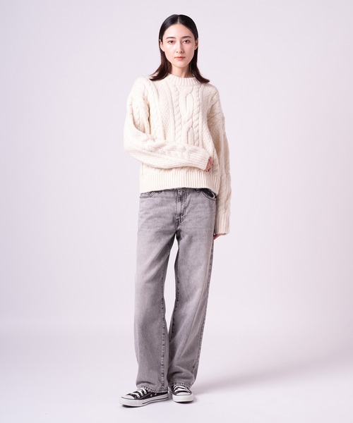 Levi's(リーバイス)の「Levi's/リーバイス INES ケーブルニットセーター(ニット/セーター・レディース・ホワイト・XS/S/M)」の13枚目の写真