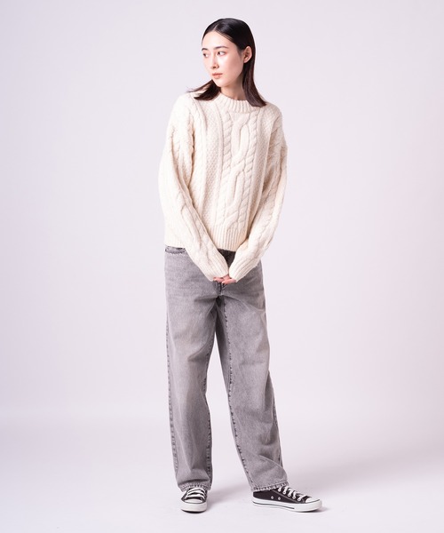 Levi's(リーバイス)の「Levi's/リーバイス INES ケーブルニットセーター(ニット/セーター・レディース・ホワイト・XS/S/M)」の14枚目の写真