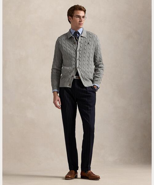 ケーブルニット コットン カーディガン（カーディガン/ボレロ）｜POLO