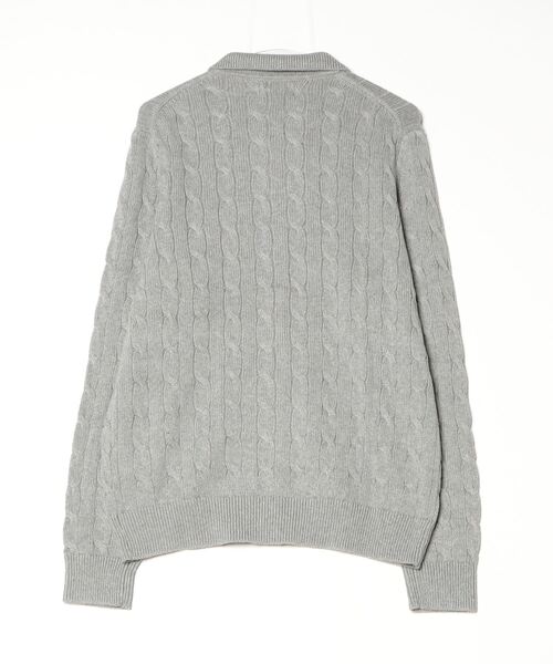 週末セールPoloポロラルフローレンケーブルカーディガン ニット セーターグレー ケーブルニット コットン カーディガン（カーディガン/ボレロ）｜POLO