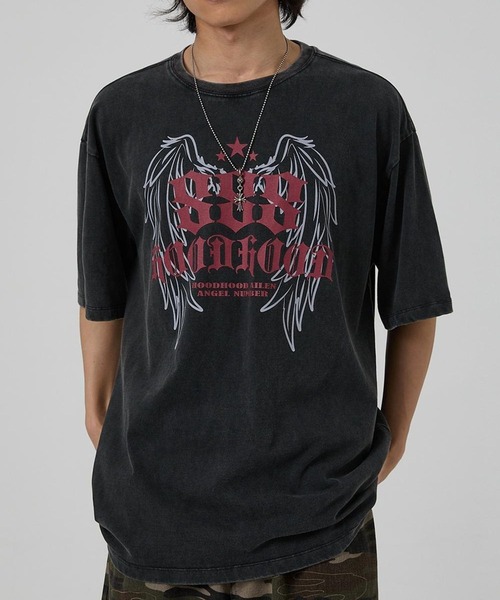 HOODHOOD（フッドフッド）の「【UNISEX】HOODHOOD／888 Angel Ｔ（Tシャツ/カットソー・レディース・ブラック/ブラウン・MEDIUM/SMALL/LARGE）」の2枚目の写真