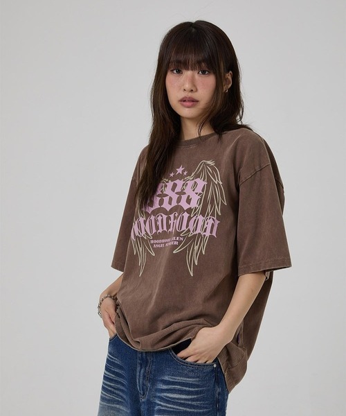 HOODHOOD（フッドフッド）の「【UNISEX】HOODHOOD／888 Angel Ｔ（Tシャツ/カットソー・レディース・ブラック/ブラウン・MEDIUM/SMALL/LARGE）」の3枚目の写真