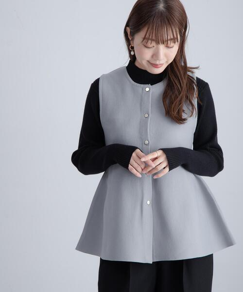 セール】『WEB限定』2WAYペプラムニットベスト（ニット/セーター