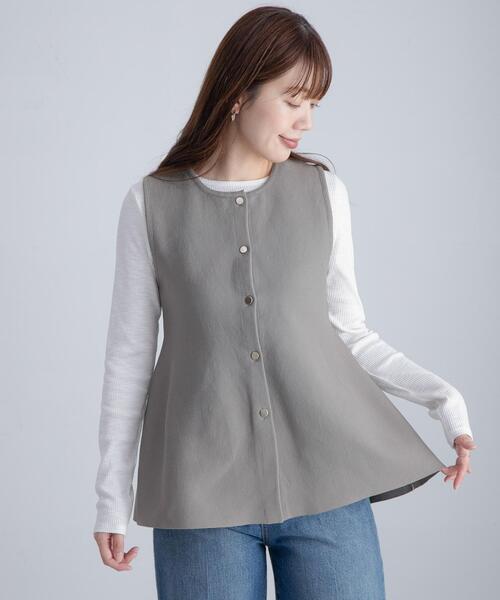 セール】『WEB限定』2WAYペプラムニットベスト（ニット/セーター