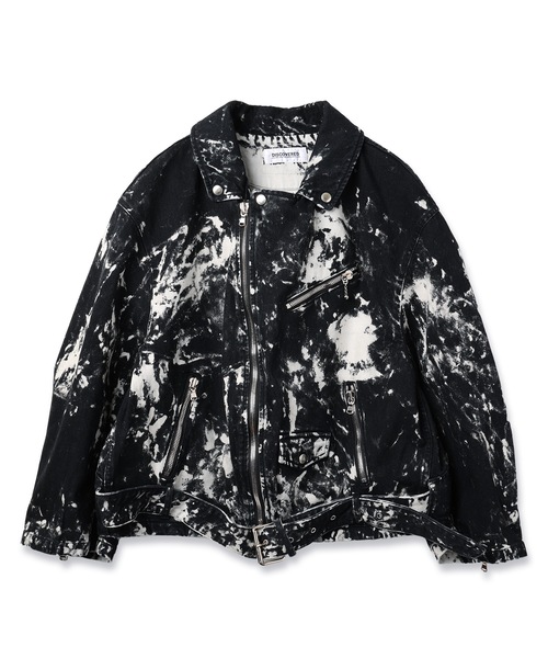 DISCOVERED(ディスカバード)の「BLACK BLEACH W RIDERS BLOUSON(ライダースジャケット・メンズ・ホワイト/ブラック・1/3)」の17枚目の写真