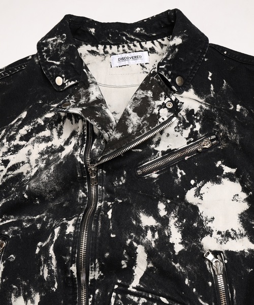 DISCOVERED(ディスカバード)の「BLACK BLEACH W RIDERS BLOUSON(ライダースジャケット・メンズ・ホワイト/ブラック・1/3)」の19枚目の写真