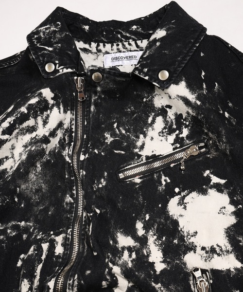 DISCOVERED(ディスカバード)の「BLACK BLEACH W RIDERS BLOUSON(ライダースジャケット・メンズ・ホワイト/ブラック・1/3)」の20枚目の写真
