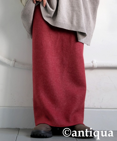 antiqua(アンティカ)の「2WAYスヌード(ネックウォーマー/スヌード・レディース・パープル/レッド/グレー/ブラック・ONESIZE)」の4枚目の写真