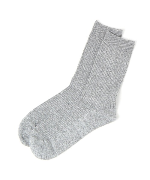 GLOBAL WORK（グローバルワーク）の「らくごこちリブラメソックス/572113（ソックス/靴下・レディース・グレー/シルバー/オフホワイト/ブラック/ベージュ・FREE）」の5枚目の写真