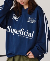 SUGGESTION（サジェッション）の「SUGGESTION/サジェッション ユニフォームデザインロンT（Tシャツ/カットソー）」
