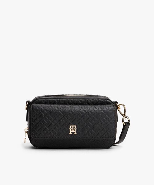 TOMMY HILFIGER(トミーヒルフィガー)の「アイコニックモノグラムカメラバッグ(ボディバッグ/ウエストポーチ・レディース・ブラック・FREE)」の1枚目の写真