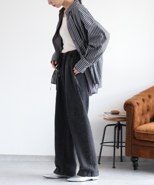 cepo(セポ)の「2枚重ねレイヤードブラウジングシャツブラウス(シャツ/ブラウス・レディース・サックスブルー/チャコール/オフホワイト・M)」の18枚目の写真