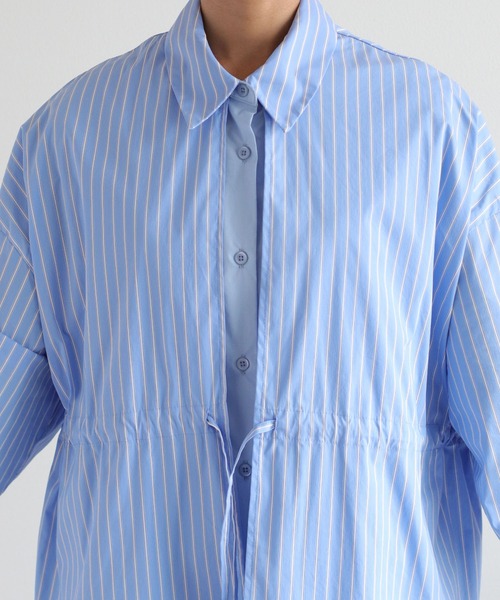 cepo(セポ)の「2枚重ねレイヤードブラウジングシャツブラウス(シャツ/ブラウス・レディース・サックスブルー/チャコール/オフホワイト・M)」の14枚目の写真