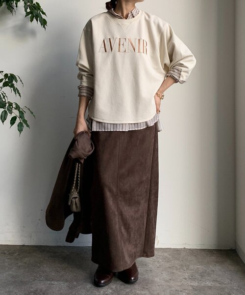 DouDou（ドゥドゥ）の「セットアップラグランロゴ刺繍プルオーバー（Tシャツ/カットソー・レディース・アイボリー/カーキ/ブラック・FREE）」の10枚目の写真