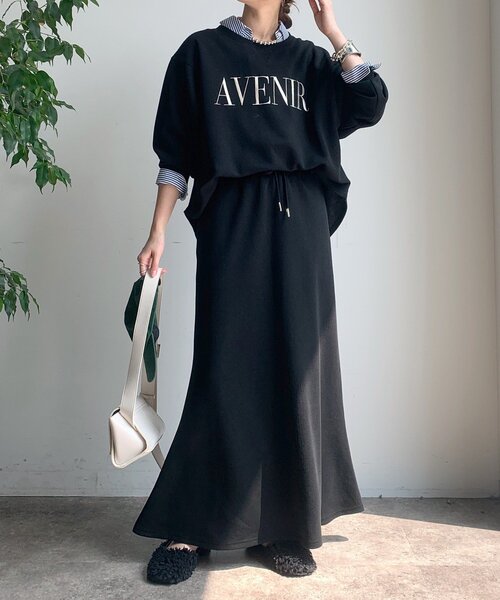 DouDou（ドゥドゥ）の「セットアップラグランロゴ刺繍プルオーバー（Tシャツ/カットソー・レディース・アイボリー/カーキ/ブラック・FREE）」の17枚目の写真