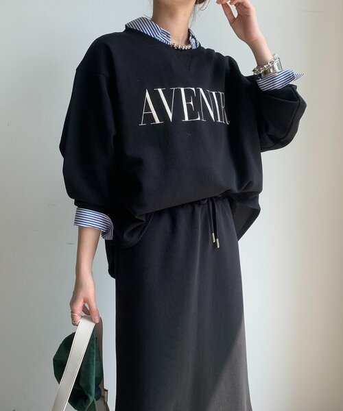 DouDou（ドゥドゥ）の「セットアップラグランロゴ刺繍プルオーバー（Tシャツ/カットソー・レディース・アイボリー/カーキ/ブラック・FREE）」の21枚目の写真