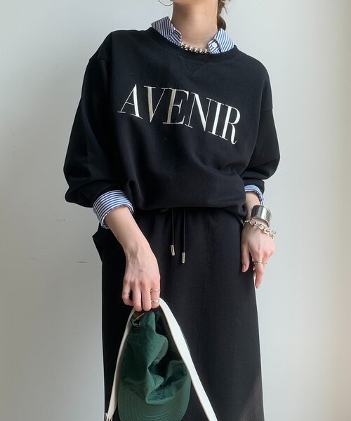 DouDou（ドゥドゥ）の「セットアップラグランロゴ刺繍プルオーバー（Tシャツ/カットソー・レディース・アイボリー/カーキ/ブラック・FREE）」の22枚目の写真