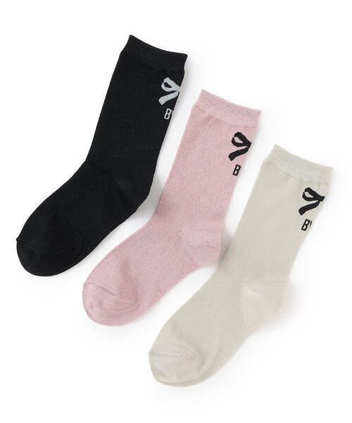 by LOVEiT（バイラビット）の「ラメクルーソックス（ソックス/靴下・キッズ・ブラック/ピンク/ベージュ・M/L）」の4枚目の写真