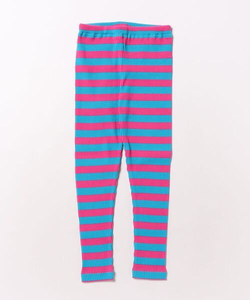LOWRYS FARM（ローリーズファーム）の「ボーダーリブレギンス　 581346（レギンス/スパッツ・キッズ・レッド系/マルチ/イエロー×グレー/グレー系/ネイビー系/ネイビー/ブルー系/ピンク系/オレンジ系/ブラック×ホワイト/ブルー系その他3/ブラック系その他/ピンク系その他2/グリーン系その他2・100cm/110cm/120cm/130cm）」の10枚目の写真