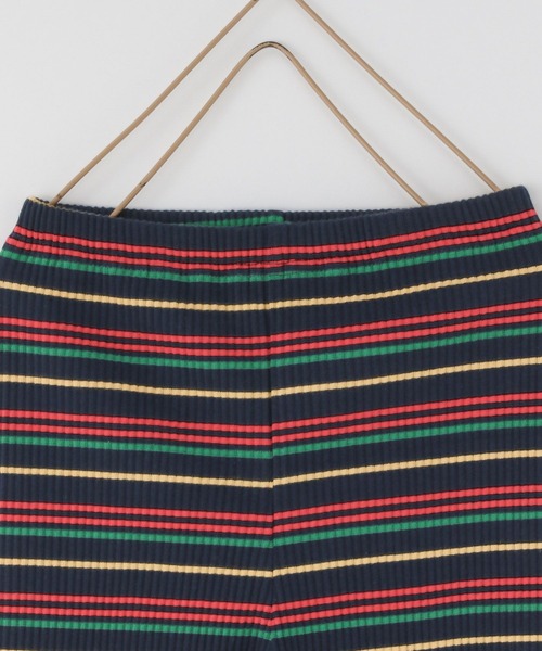 LOWRYS FARM（ローリーズファーム）の「ボーダーリブレギンス　 581346（レギンス/スパッツ・キッズ・レッド系/マルチ/イエロー×グレー/グレー系/ネイビー系/ネイビー/ブルー系/ピンク系/オレンジ系/ブラック×ホワイト・100cm/110cm/120cm/130cm）」の21枚目の写真