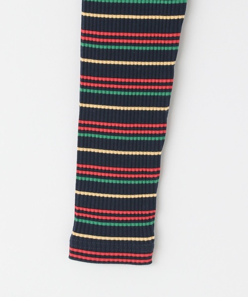 LOWRYS FARM（ローリーズファーム）の「ボーダーリブレギンス　 581346（レギンス/スパッツ・キッズ・レッド系/マルチ/イエロー×グレー/グレー系/ネイビー系/ネイビー/ブルー系/ピンク系/オレンジ系/ブラック×ホワイト・100cm/110cm/120cm/130cm）」の22枚目の写真