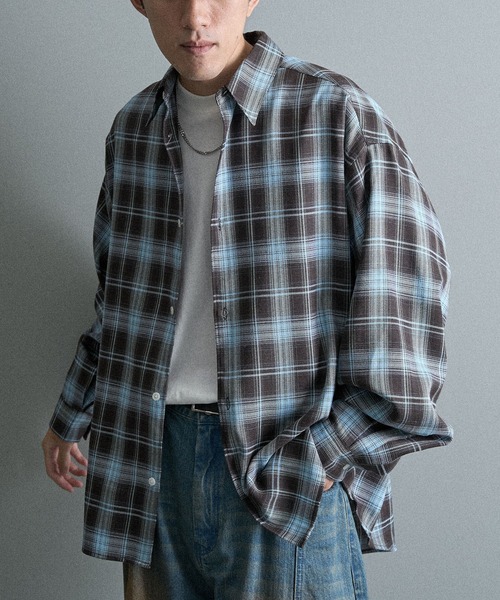 CRAFT STANDARD BOUTIQUE(クラフトスタンダードブティック)の「オンブレーチェックシャツ(シャツ/ブラウス・メンズ・ブラック/ベージュ/ブラウン・L/M/S)」の2枚目の写真